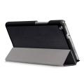 For Huawei Mediapad M3 Lite 8.0 inch Tri-fold Stand Leather Case - Black. 