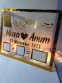 Customized nikkah frame for wedding made of acrylic 10 x 10 Material. 