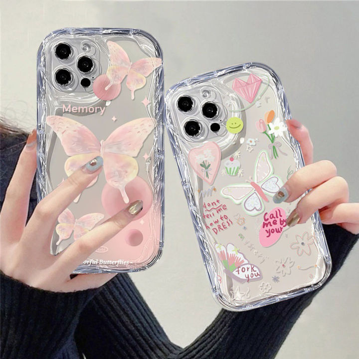 Butterfly Case Xiaomi Redmi 13C(4G) 13C(5G) PoCo C65(4G) Cartoon Bear Flower Love Heart Soft Wave Edge TPU Phone Case Cover
