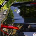 Custom Name Sticker for Car 15x4 Inches Your Name with Crown Customise Name Sticker Car Sticker, Bike Stickers, Car Accesories By Car Stickers, Jan Decoration. 