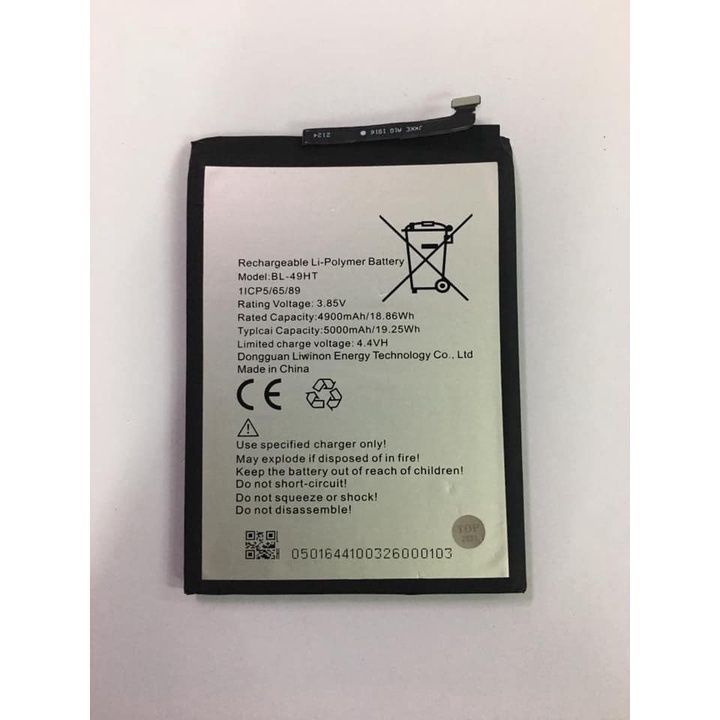 TECNO%20Spark%206%20KE7%20/%20Camon%2016%20CE7%20/%20Camon%2016%20Pro%20CE8%20Battery%20Replacement%20BL-49HT%20Battery%20with%205000mAh%20Capacity%20_%20Silver%20-%20Image%203