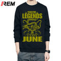 REM Hoodies & sweatshirts men long sleeve Legends born in June Hoodies men Online shirt birthday present. 