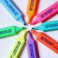 【FUN LIVE】 8 Colors Single Kawaii Highlighters Safe Non-Toxic Highlighter Marker Color Pens For Student Stationery Office School Supplies. 