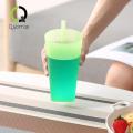 Quorrae Kids Cup Translucent Infant Baby Sip Cup with Built in Straw Mug. 