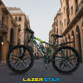 LAZER STAR GREEN COLOR 26 INCH BICYCLE , CYCLE FOR RACING , MOUNTAIN BIKE , ROAD BIKE WITH 10 GEARS. 