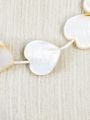 5, 11pcs Natural Flat Heart White Mother of Pearl Sea Shell Beads for Crafting - DIY Crafting Elegant Jewelry Making Supplies. 