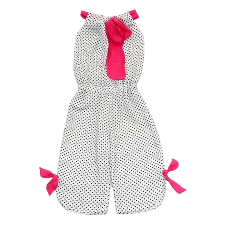 Baby | Daily ,Use  Romper, White And Black Dota ( Fabric Linen) ( Size 1 Yrs To 6 Yrs)
