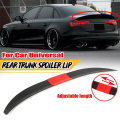 Universal Car Spoiler, Adjustable Rear Trunk Spoiler Lip Roof Tail Wing Accessories, Black+Red. 