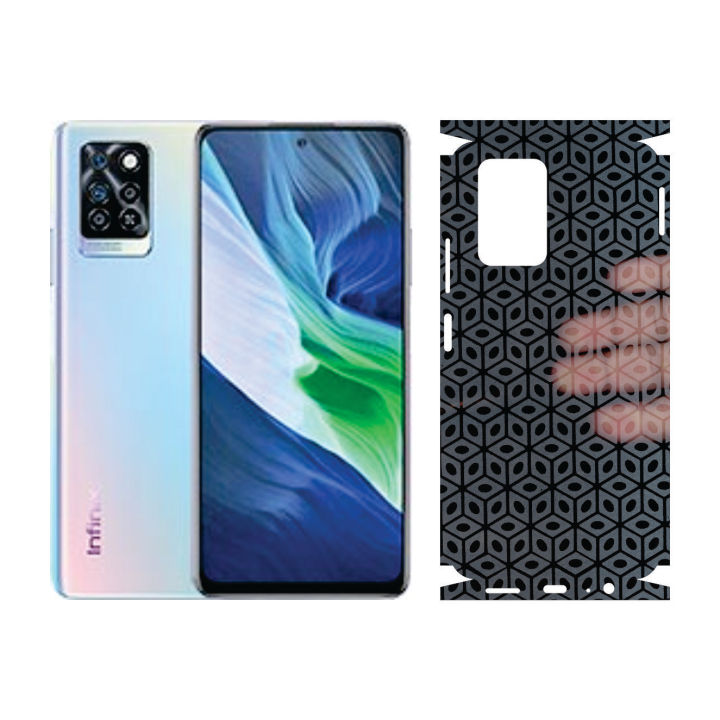 Infinix Note 10 Pro Back Paper Glitter 360 GLT530 Sami-Transperent Sheet Anti-stain Full Covering Wrap Cover