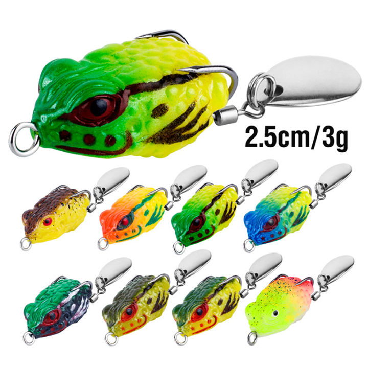 Superman Store* Outdoor Luya long-range thunder frog 2.5cm/3g mini frog hits black software