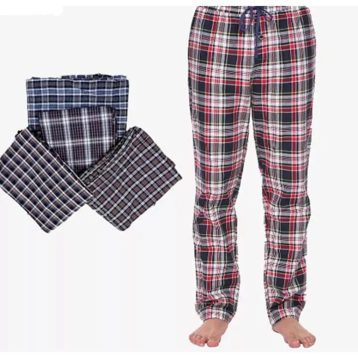 Pack%20Of%203%20-%20Multicolor%20Cotton%20Check%20Trousers%20For%20Men%20-%20Image%202