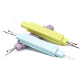 2 In 1 Sewing Needle Threader Seam Ripper Dual Purpose Sewing Tool Portable Home Thread Cutter Double Head With Protective Cover. 