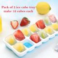 Plastic Ice Cube Tray Pack of 3 (Each tray makes 12 ice cubes). 