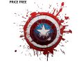 Captain America Stickers for Laptop - 3 x 3 inches - Aesthetic Art Stickers for mobile back, Laptop, diary and for decorating your stuff and making them look more attractive. 