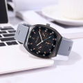 【Can last for 5 years】 MODIYA College Style Three-Eye Watch   Silicone Good-looking Men's and Women's Student Watch. 
