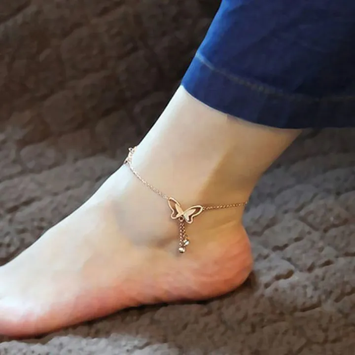 Butterfly%20Anklet%20Payal%20for%20girl%20Gold%20Simple%20Foot%20Bracelet%20-%20Image%204