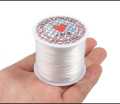 10 Yards White Stretchy Elastic Crystal String Cord – 0.5mm Beading Wire for Jewelry Making & Bracelets. 