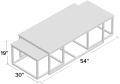 3 Piece Center Table Set and Nesting Tables Set With 2 Small Table Wrought Iron Table Set Table For T.v Lounge and Drawing Room. 