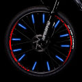 12PCS/Bag Bicycle Wheel Spokes Reflective Sticker Tube Strip Warning Light DIY 7.5cm Cycling Reflector Reflective Safety Kit. 