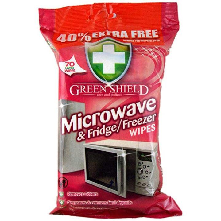 Green Shield Microwave and Fridge Freezer 70 Wipes Pack, 40%Extra free