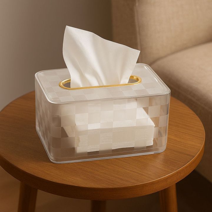 High Quality Acrylic Tissue box holder Modern Design Shape Rectangular ...