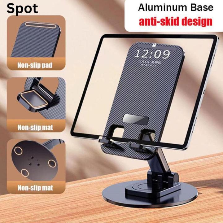 360° Rotating Aluminum Alloy Desktop Tablet Phone Holder Stand For Ipad Cellphone Smartphone Mobile Phones Folding Bracket
