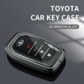 Aluminium Alloy Key Cover for Toyota Car Keys with Keychain - Fortuner, Vigo, Hilux, Yaris, And Land Crusier -. 