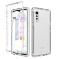 lthmy For LG Velvet 5G Transparent 2-in-1 Gradient Shockproof Case. 