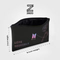Best Deal BTS for Army Fans - BTS Bags for girls - BTS Pencil Pouches for Girls  - BTS Makeup Pouch for girls easy to carry girls accessories - BTS Army Keychain - BTS Album Poster Card - Stationary items for girls -  Digitally printed on Cloth By Zezo. 