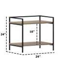Wood & Metal Microwave Stand | Kitchen Storage Shelf | Microwave, Oven, Seasoning Dish Rack | Kitchen Organizer & Shelf (Asian Walnut & Black). 