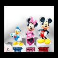 MICKEY AND MINNIE CUTOUTS IN THERMOCOL STANDEE FOR MICKEYMOUSE CLUBHOUSE THEME BASED BIRTHDAY DECORATION.. 