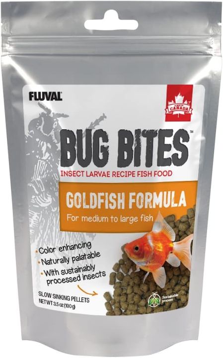 Fluval Bug Bites Goldfish Fish Food, Pellets for Medium to Large Sized Fish, 500g
