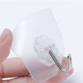 Pack of 10- Adhesive Suction Cup Hooks (10kg) stick hook Heavy Duty Sticky Wall & Ceiling & Door Nail Free Clear Hook for Bathroom and Kitchen No Scratch Waterproof and Oilproof Sticker. 