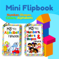 Odeez 2 in 1 My Mini Alphabet, Numbers, Colors & Shapes Learning book. 