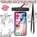 Universal Water Proof Mobile Pouch - Transparent Pouch - Easy To Carry - Compatible With All Mobiles - Extra Safety For Mobile Phone - Waterproof Case Underwater PVC Bag Transparent Touch Screen Premium Cell Phone Pouch Cover For Travel. 