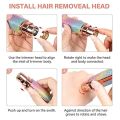 2-in-1 Eyebrow Trimmer for Women - Facial Hair Remover Machine For Women - Face,Upper Lips,Cheek, Chin and Nose Hair Remover, USB RECHARGEABLE Epilator With Ring Light (Pink). 