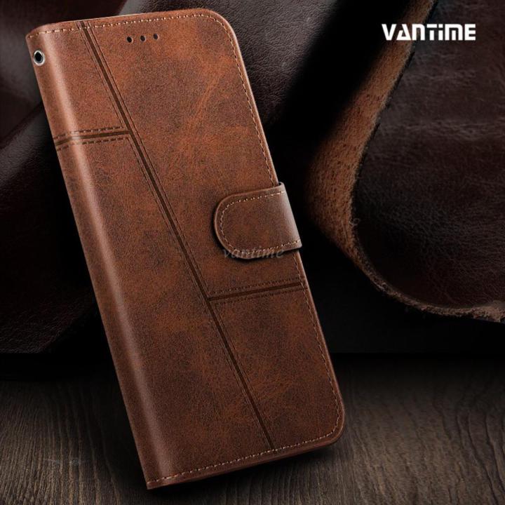 Vantime for Samsung Galaxy A05 A05s A15 A25 Retro PU Leather Wallet Case Flip Clasp Stand Cards Holder Casing