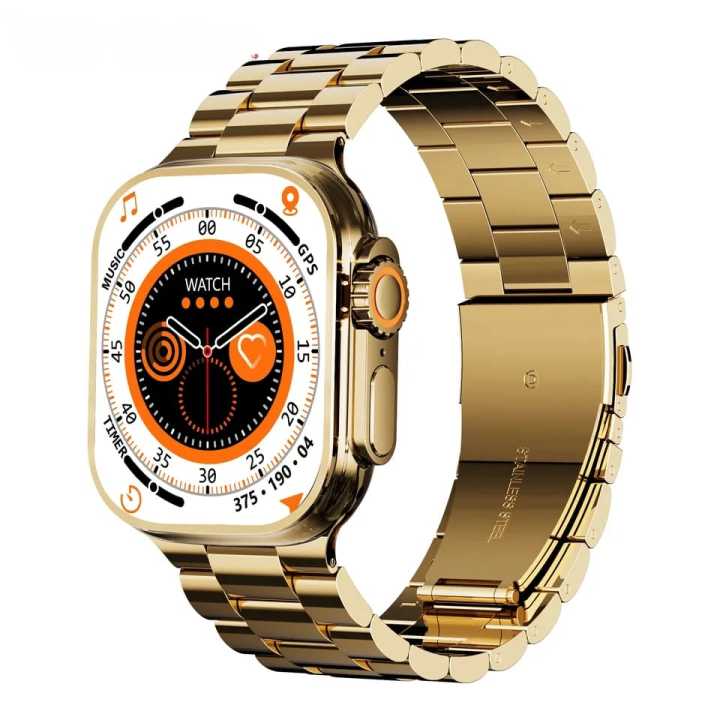 Latest Ultra 9 Max Smartwatch  Golden Edition  Bluetooth Calling Smart Watch  2.15" Infinity Display