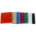 7 pieces square glass sheet sponge bright colorful different colors packed in a stained project. 