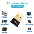 5.1 Bluetooth Dongle - Bluetooth 5.1 Adopter For PC / Laptop with CD of Drivers - Best Range Quality - Plug and Play. 