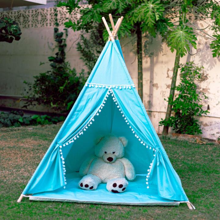 TEEPEE%20TENTS%20l%20Foldable%20Play%20Tent%20Canvas%20-%20Kids%20Playhouse%20-%20Portable%20Kids%20Tent%20for%20Girls,%20Boys%20Children%20with%20Carry%20Case%20Indoor%20Outdoor%20-%20Image%203