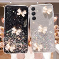 New Phone case For Samsung Galaxy A24 Glitter Soft Transparent Butterfly Stars glitter Moon For Samsung A24 Phone cover. 