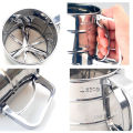 Stainless Steel Flour Sifter with Hand Press Design, Sieve Cup with Measuring Scale for Baking Flour, Powdered Sugar and Other Flour - Flour Shaker. 