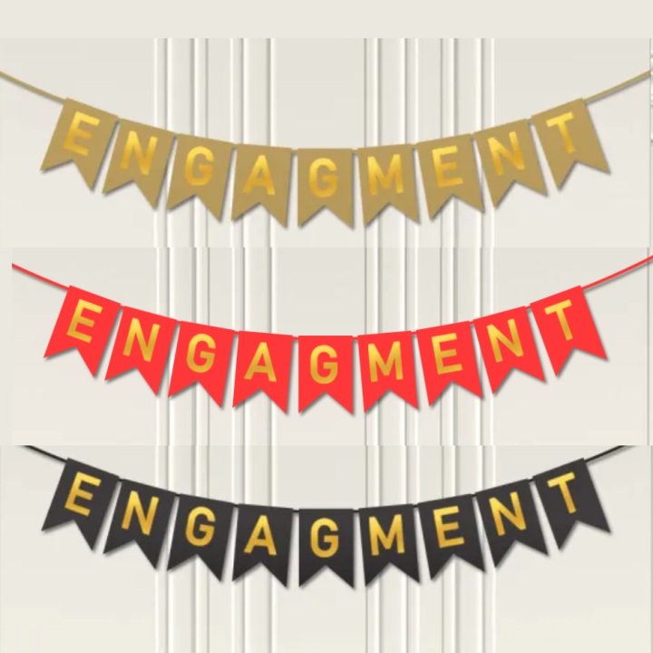 Engagement Hanging Banner | For | Engagement Party Decor & Celebration |