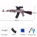 A-47 Gel Blaster Electric Rechargeable & Manual Reload - 2 in 1 Toygun With Goggles - Size Approx. 24 Inch. 