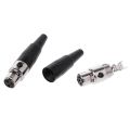 1Pcs High Quality Mini XLR 3 4 Pin Female Plug Small XLR Audio Microphone Connector for MIC Soldering Straight. 