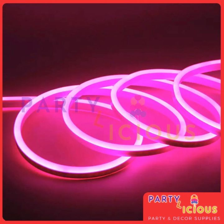 PINK LED strip Flexible NEON Rope Light Waterproof LED Neon Lights decoration with 220V adapter