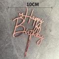 Heart Happy Birthday Cake Topper Birthday Acrylic Cake Topper. 