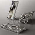 Metal Frameless Case for Samsung Galaxy S24 Ultra S23 Ultra with Magnetic Kickstand. 