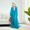 Turkish Button Front Open Abaya for Girls - Georgette with Free Size. 